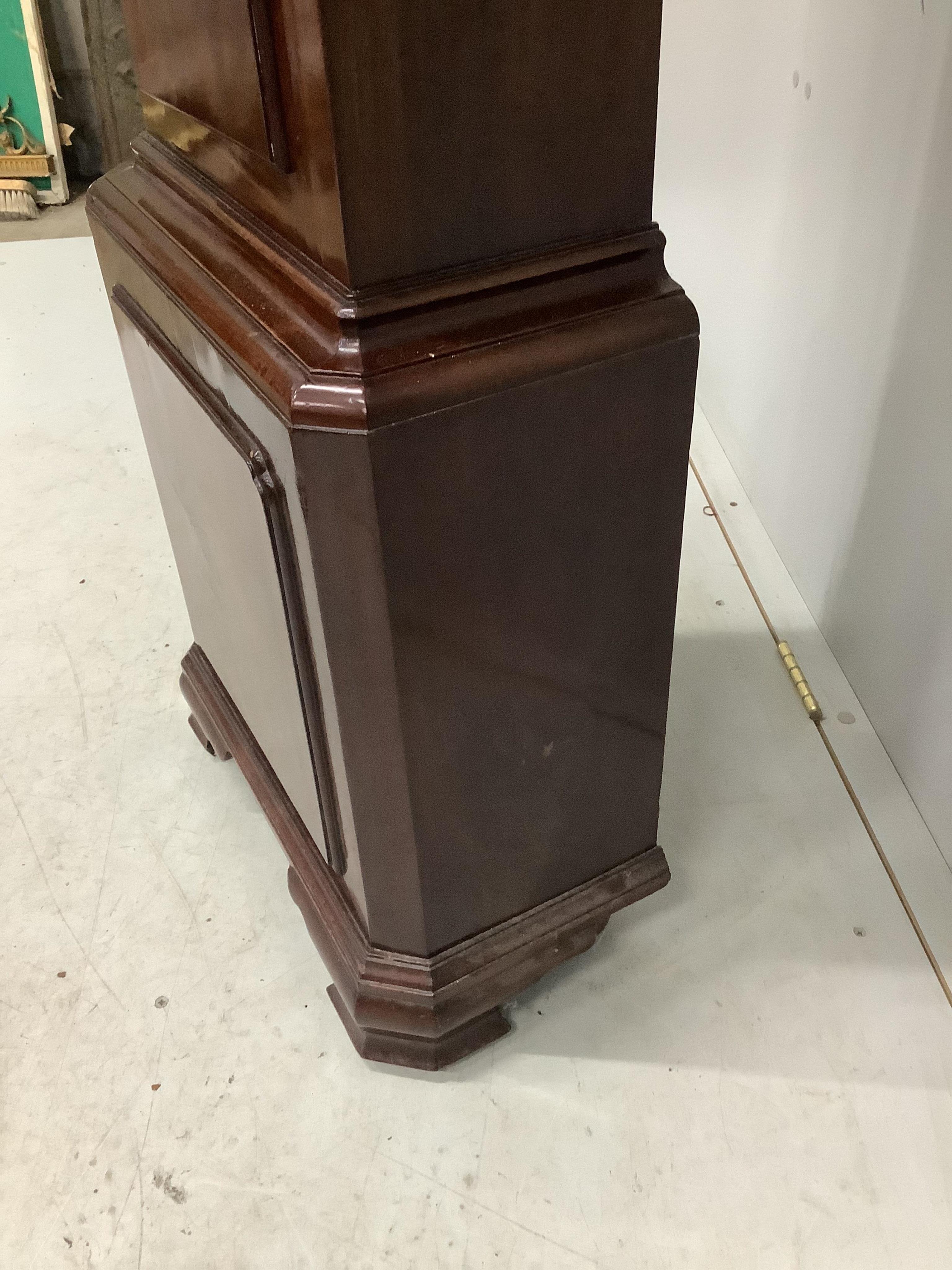 A George III mahogany eight day longcase clock, by Huntsman, Sheffield, height 226cm. Condition - good but lacks glazed door